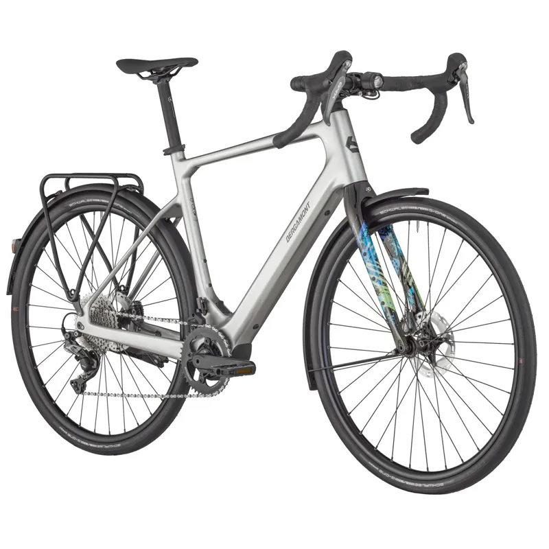 Bergamont E-Grandurance RD Expert Electric Gravel Bike 2025 In Shiny Flaky Silver-1