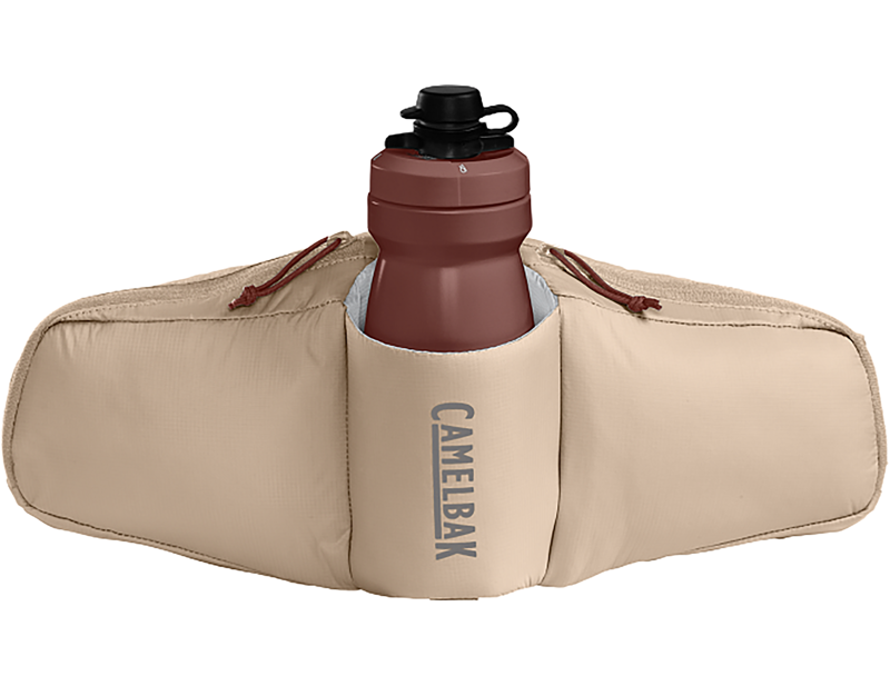 Camelbak Podium Flow 2 Waist Pack with 21oz Podium Dirt Series Bottle in Brown