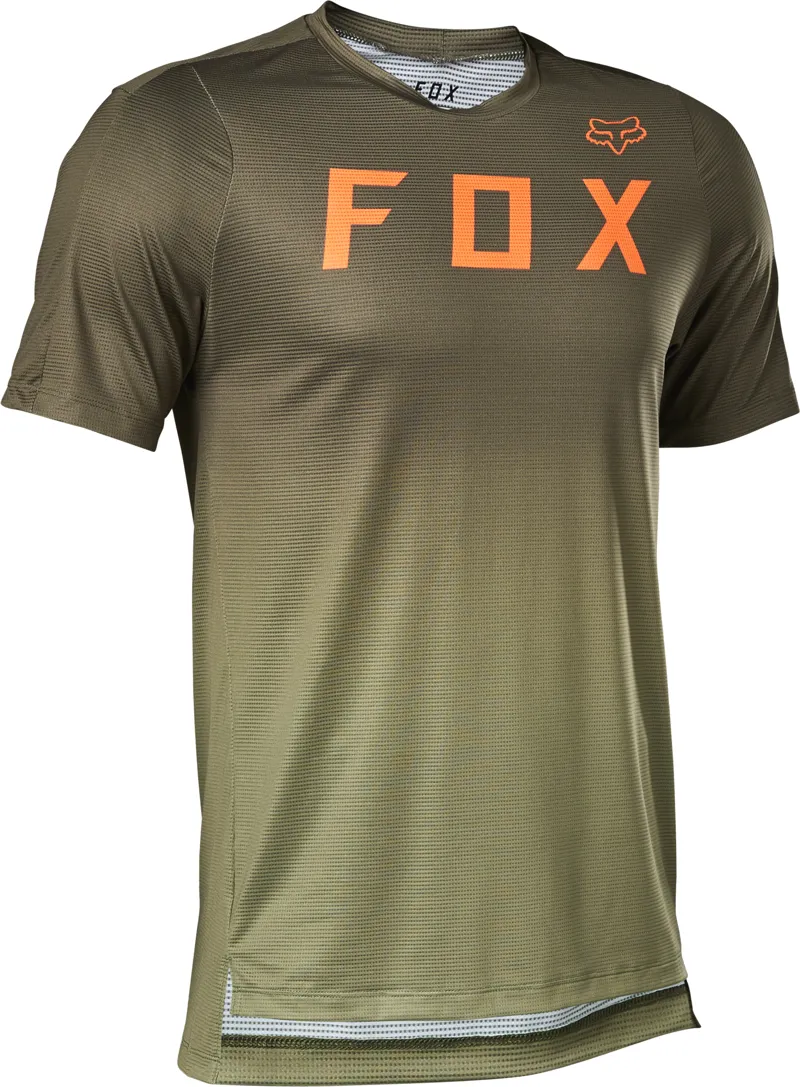 Fox Clothing Flexair Short Sleeve MTB Jersey in Bark
