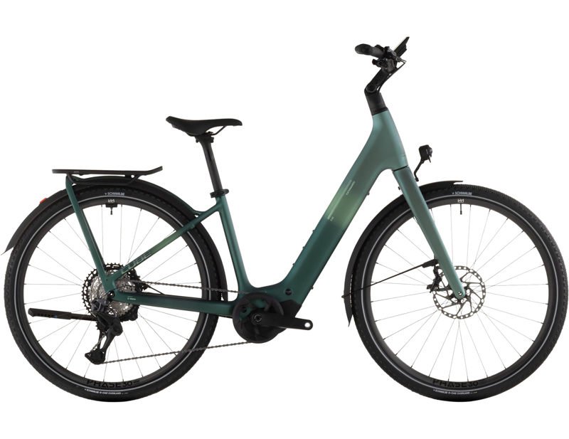 Balfes Bikes Cube Kathmandu Easy Entry Hybrid c:62 Slt 400x Electric Hybrid Bike 2026 in Seafoam/Chrome | Free postage over £30, £10 off first order, price match & 0% finance.