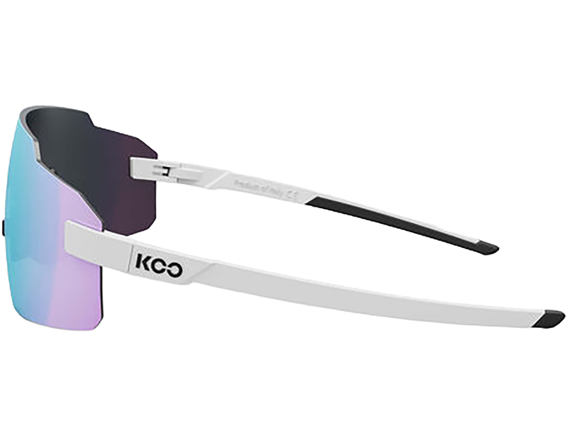 Koo Supernova Sunglasses in White/Turquoise Mirror-2
