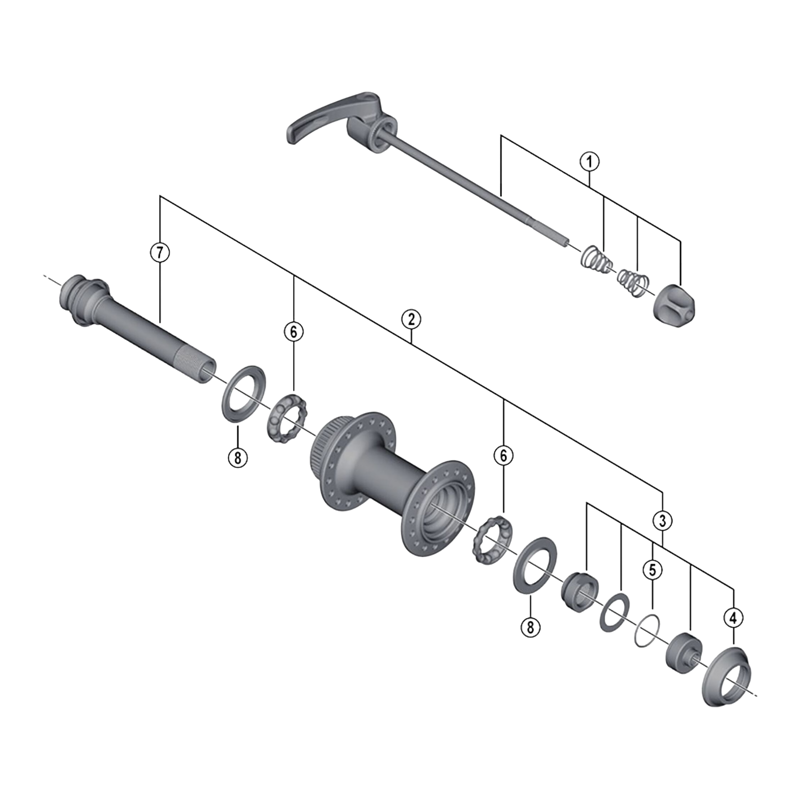 Balfes Bikes Shimano HB-M785 complete hub axle | Free postage over £30, £10 off first order, price match & 0% finance.
