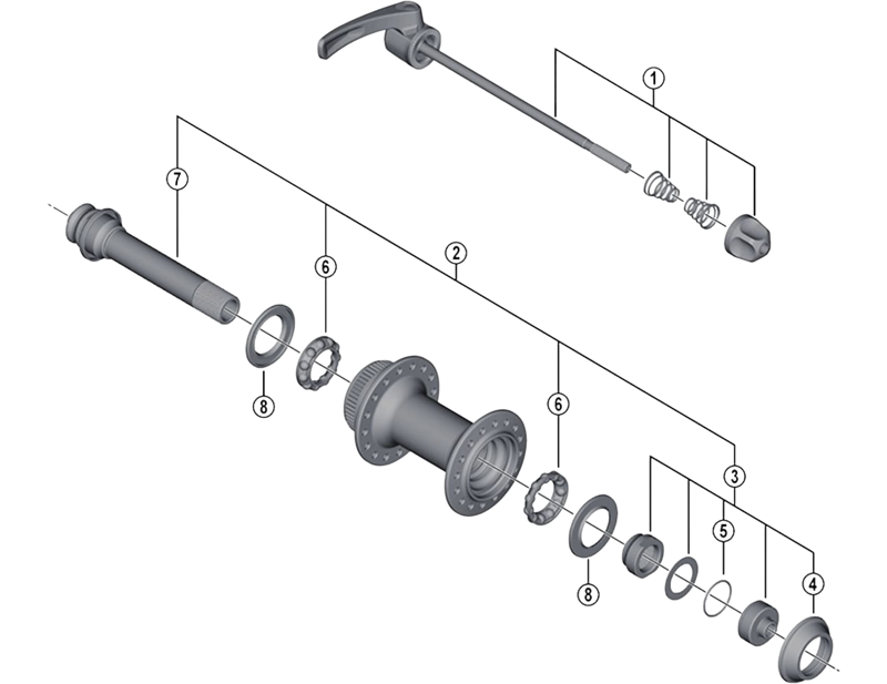 Balfes Bikes Shimano HB-M785 hub axle unit | Free postage over £30, £10 off first order, price match & 0% finance.