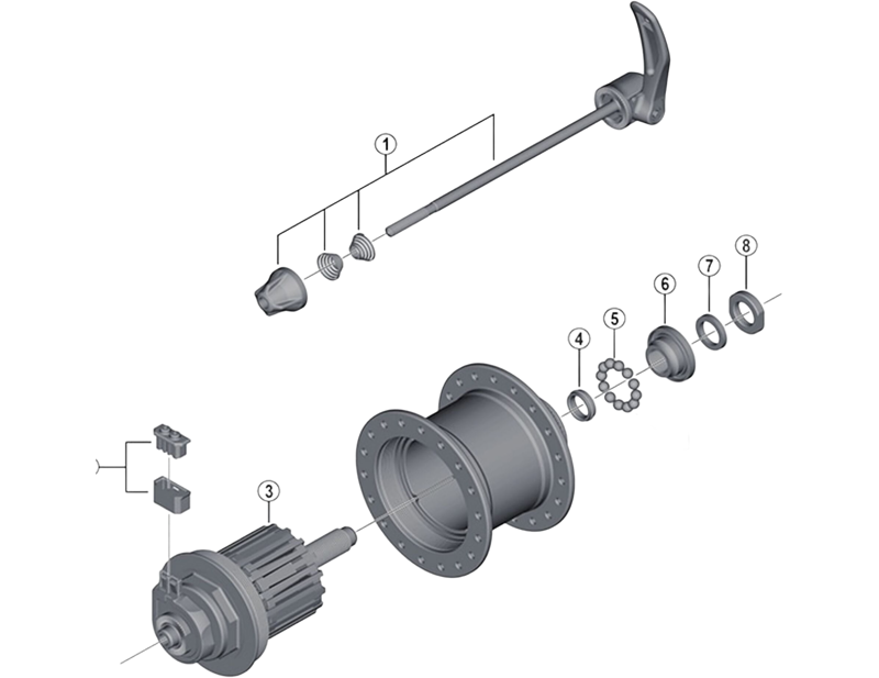 Balfes Bikes Shimano DH-3D35-QR cone with dust cover - M11 x 12.1mm | Free postage over £30, £10 off first order, price match & 0% finance.
