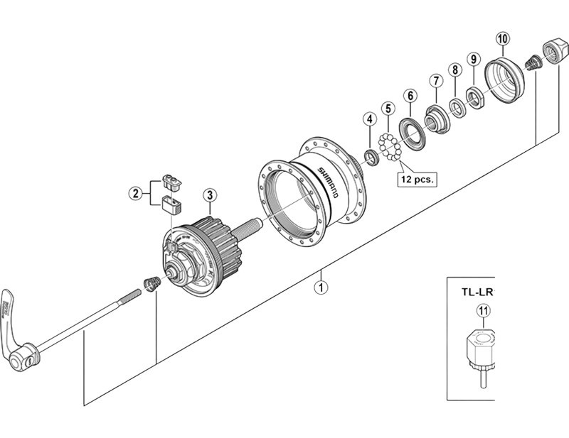 Balfes Bikes Shimano DH-3D72 cone with dust cover - M11 x 12.1mm | Free postage over £30, £10 off first order, price match & 0% finance.