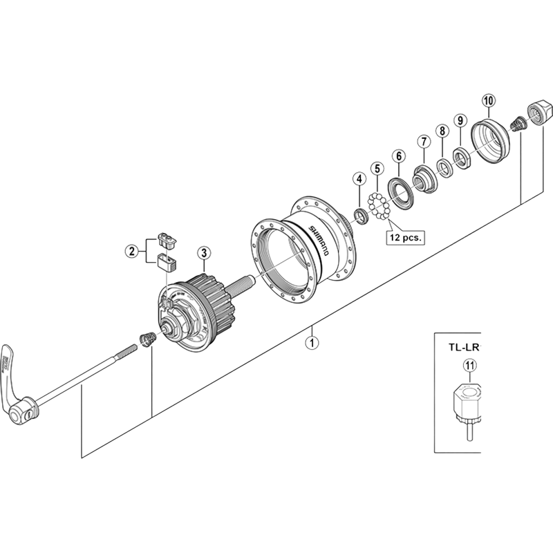 Balfes Bikes Shimano DH-3D72 cone with dust cover - M11 x 12.1mm | Free postage over £30, £10 off first order, price match & 0% finance.
