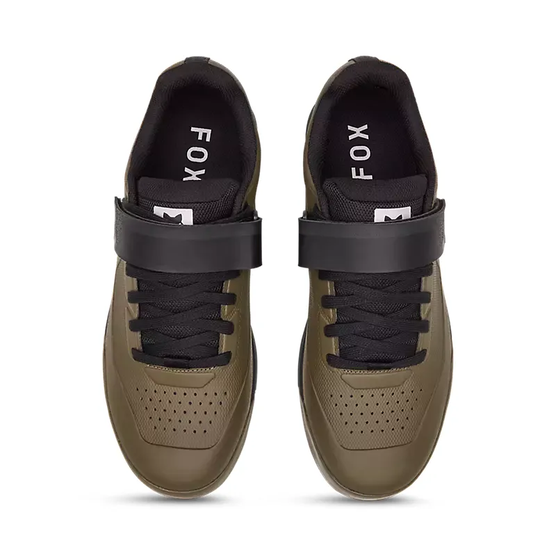 Fox Racing Union Clipless Shoes in Military Green-2