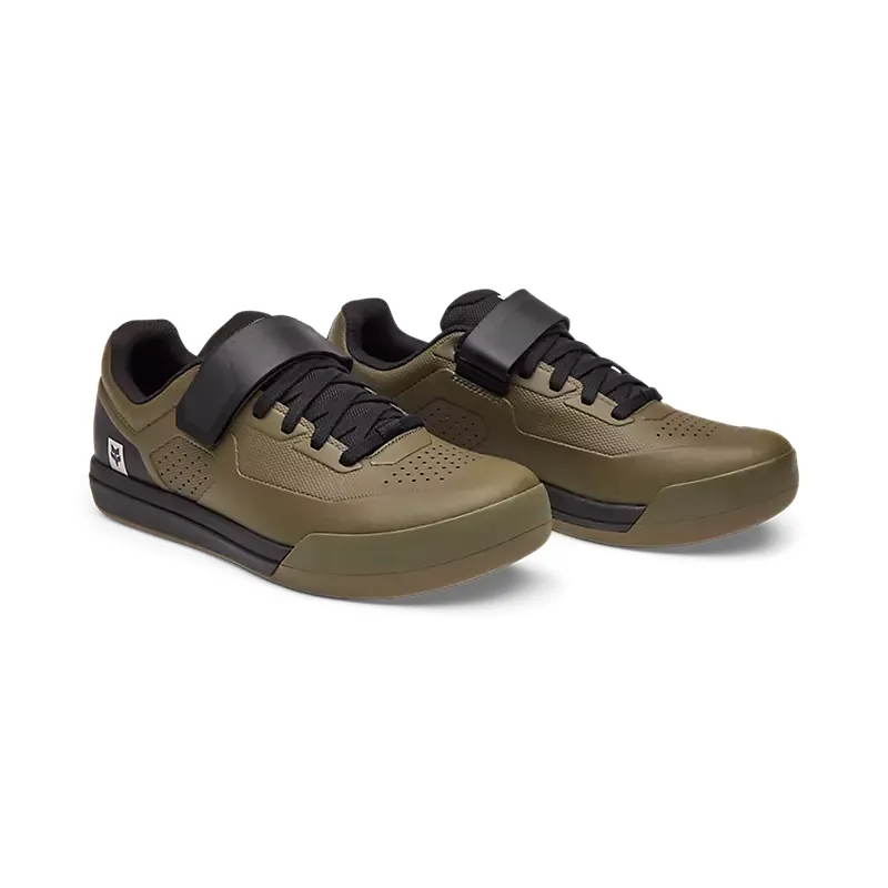 Fox Racing Union Clipless Shoes in Military Green-3