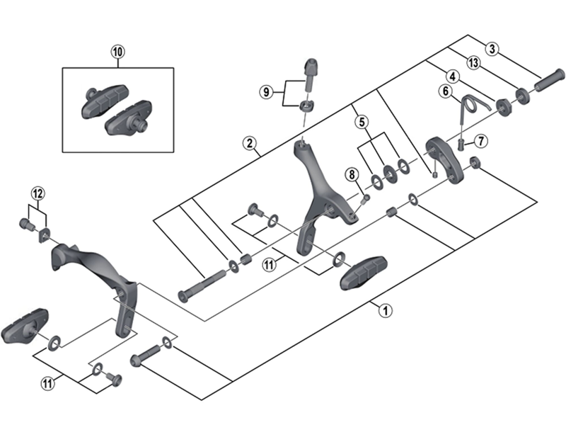 Balfes Bikes Shimano BR-4700 arm bolt unit - M6 x 26.5 mm | Free postage over £30, £10 off first order, price match & 0% finance.