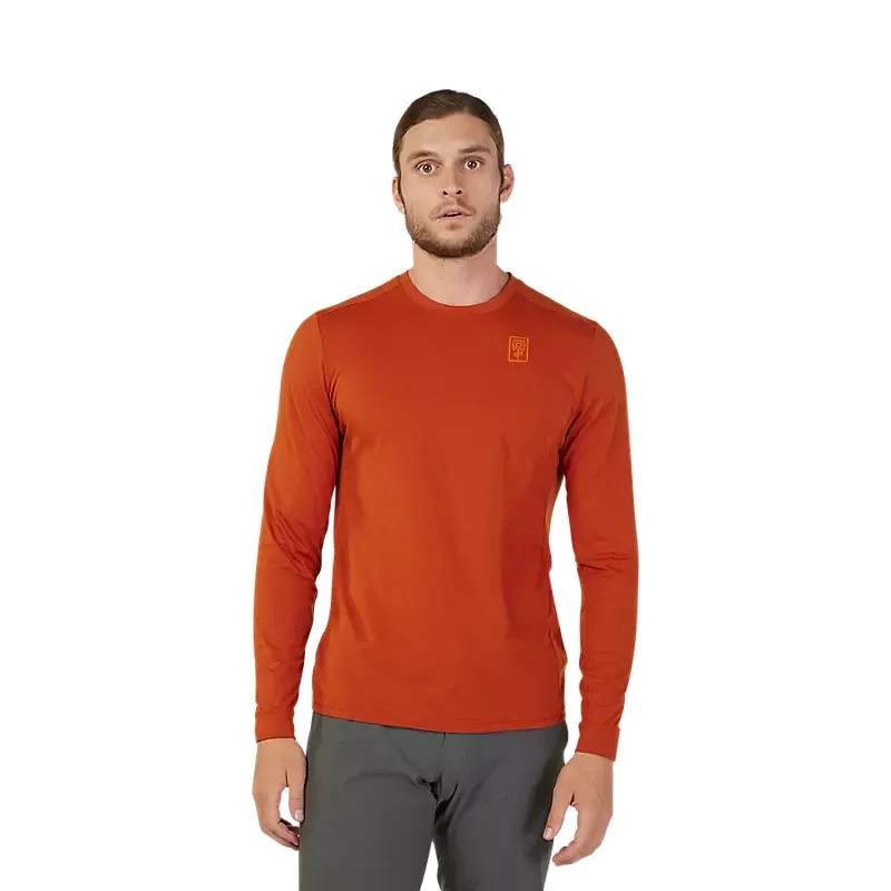 Fox Racing Ranger Drirelease Long Sleeve Jersey in Burnt Orange-1