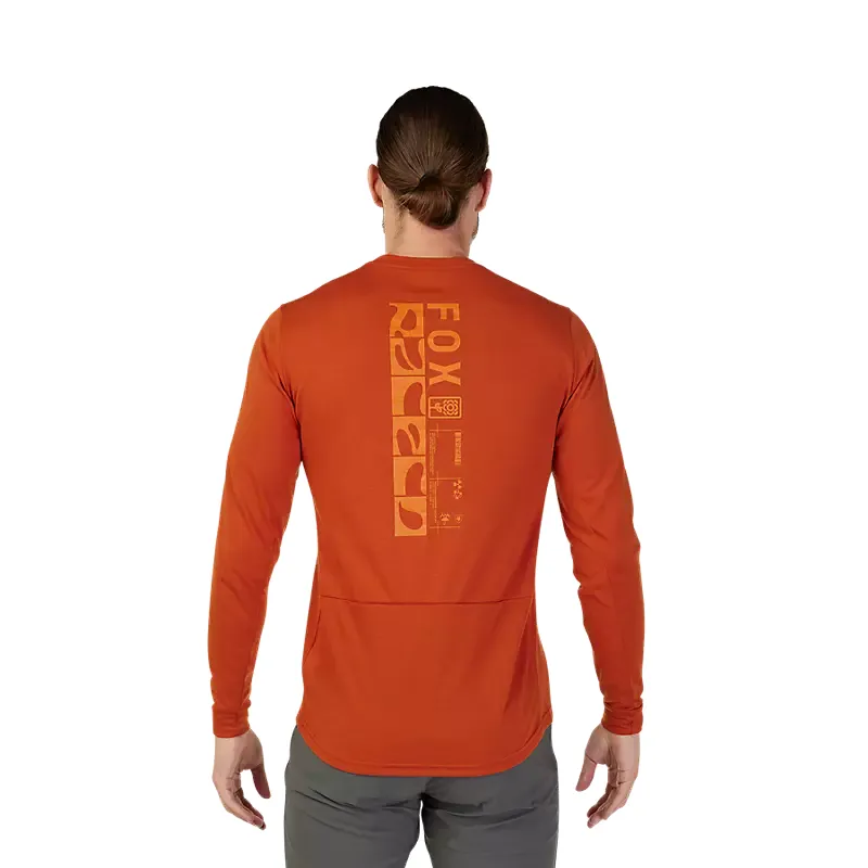 Fox Racing Ranger Drirelease Long Sleeve Jersey in Burnt Orange-2