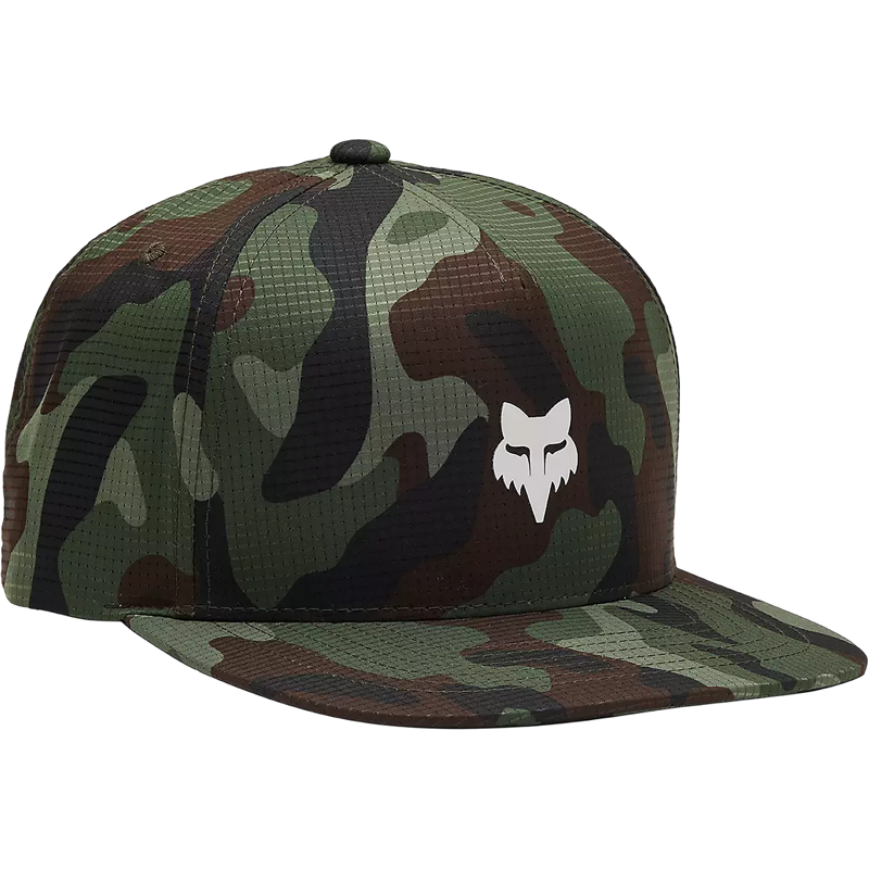 Balfes Bikes Fox Head Camo Tech Snapback Hat in Green Camo | Free postage over £30, £10 off first order, price match & 0% finance.
