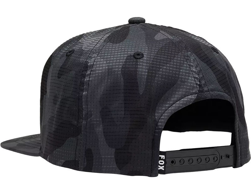 Fox Head Camo Tech Snapback Hat in Black Camo-1