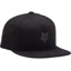 Fox Head Snapback Hat in Black/Charcoal
