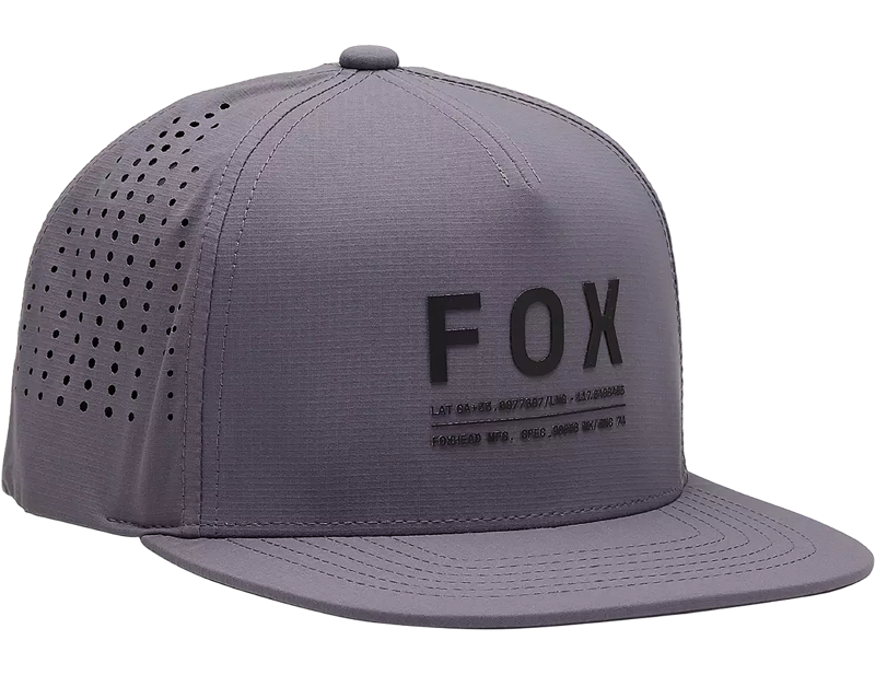 Balfes Bikes Fox Non Stop Tech Snapback Hat in Steel Grey | Free postage over £30, £10 off first order, price match & 0% finance.