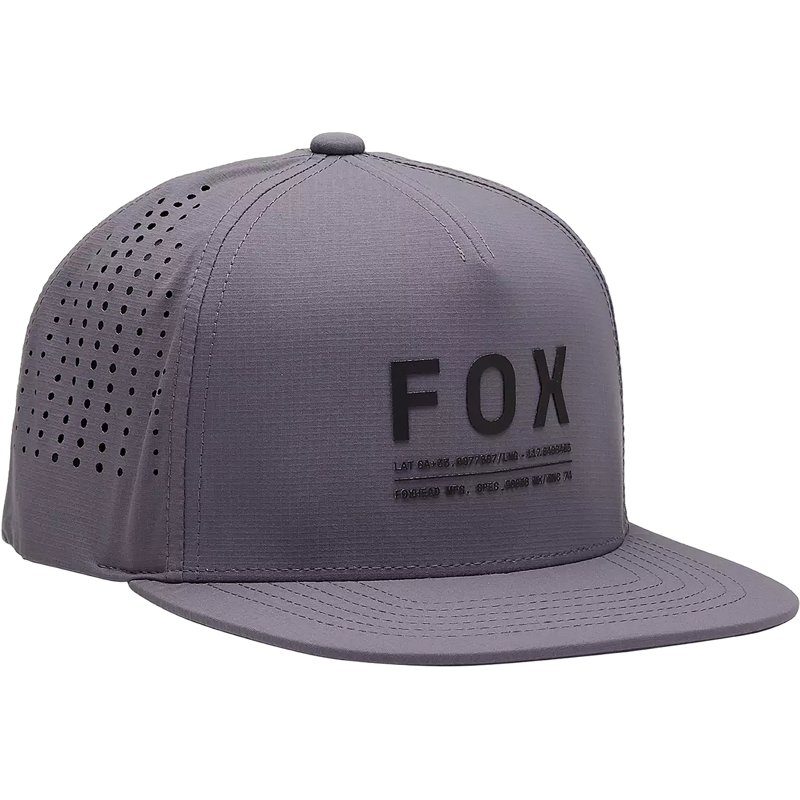 Balfes Bikes Fox Non Stop Tech Snapback Hat in Steel Grey | Free postage over £30, £10 off first order, price match & 0% finance.