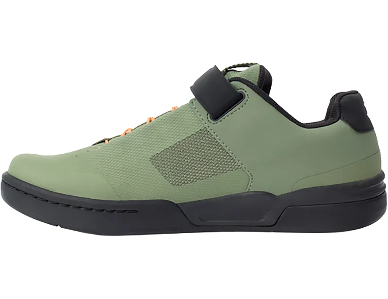 Crankbrothers Stamp Speedlace MTB Shoes in Green/Black/Orange-2