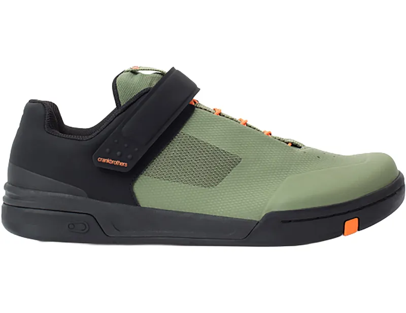 Crankbrothers Stamp Speedlace MTB Shoes in Green/Black/Orange-1