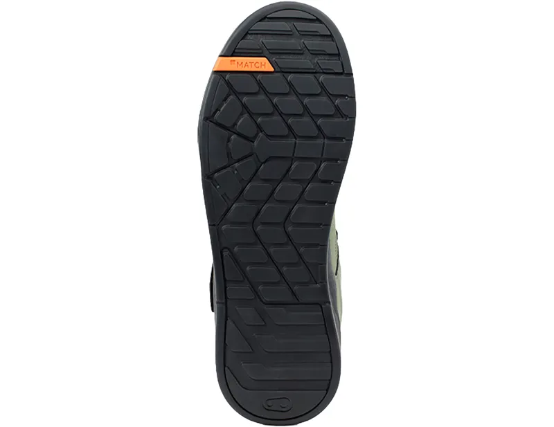 Crankbrothers Stamp Speedlace MTB Shoes in Green/Black/Orange-5