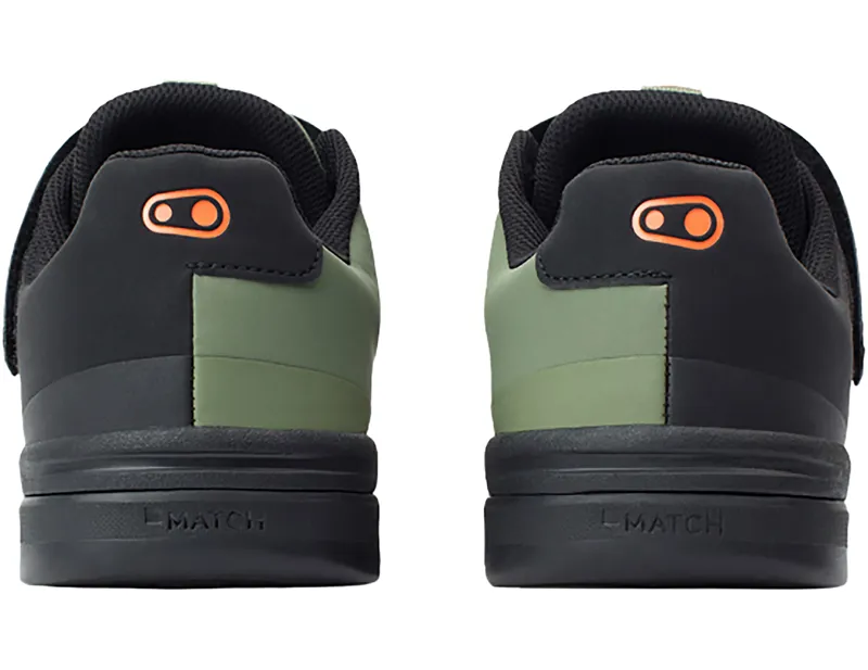 Crankbrothers Stamp Speedlace MTB Shoes in Green/Black/Orange-4