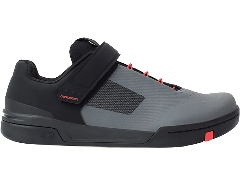 Crankbrothers Stamp Speedlace MTB Shoes in Grey/Black/Red-1