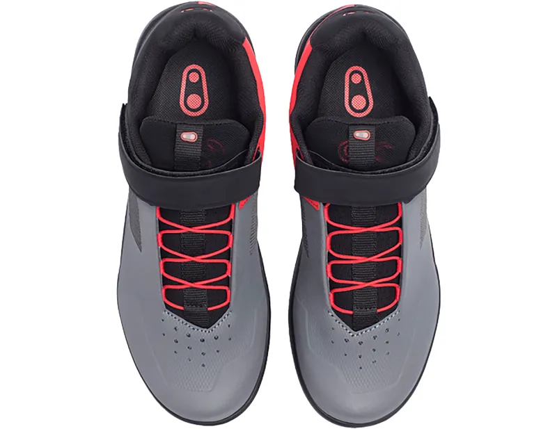 Crankbrothers Stamp Speedlace MTB Shoes in Grey/Black/Red-3