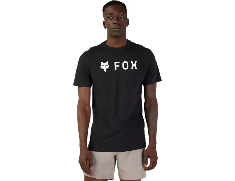 Fox Racing Absolute Short Sleeve Premium Tee in Black/White-1