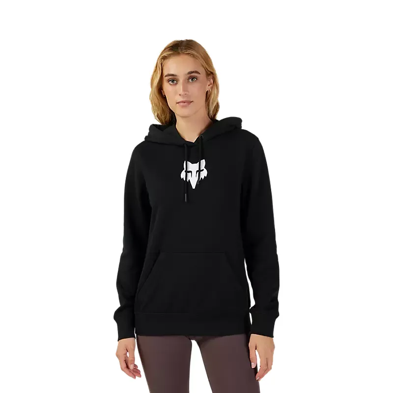 Fox Racing Women's Fox Head Pullover Hoodie in Black/White-2