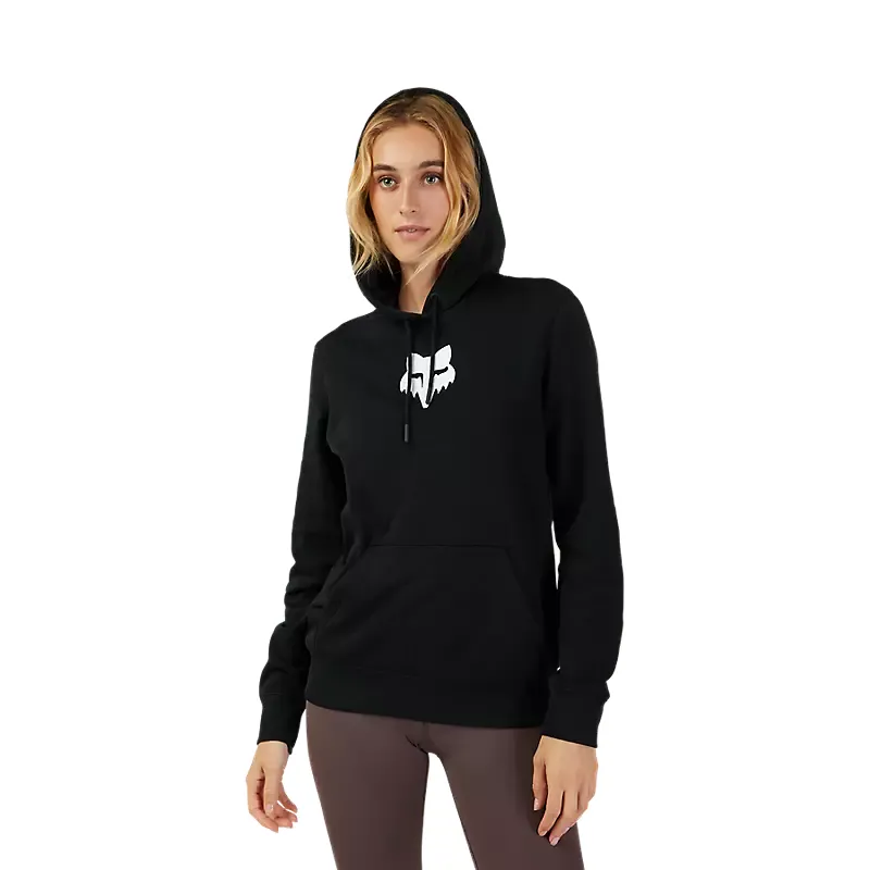 Fox Racing Women's Fox Head Pullover Hoodie in Black/White-3