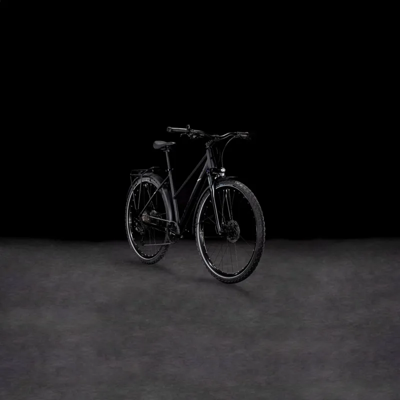 Cube Nature One Allroad Trapeze Hybrid Bike 2025 in Black/Black-6