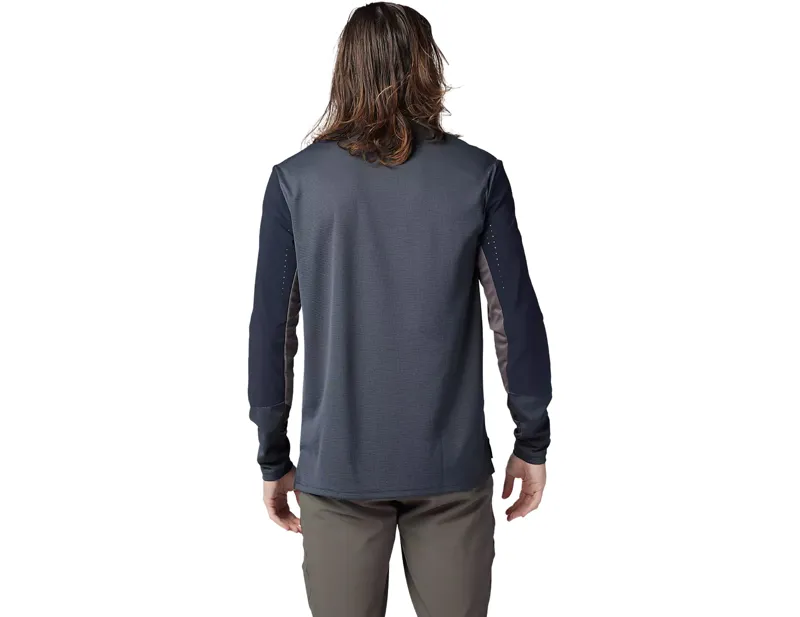 Fox Racing Defend Long Sleeve Jersey in Graphite Grey-3