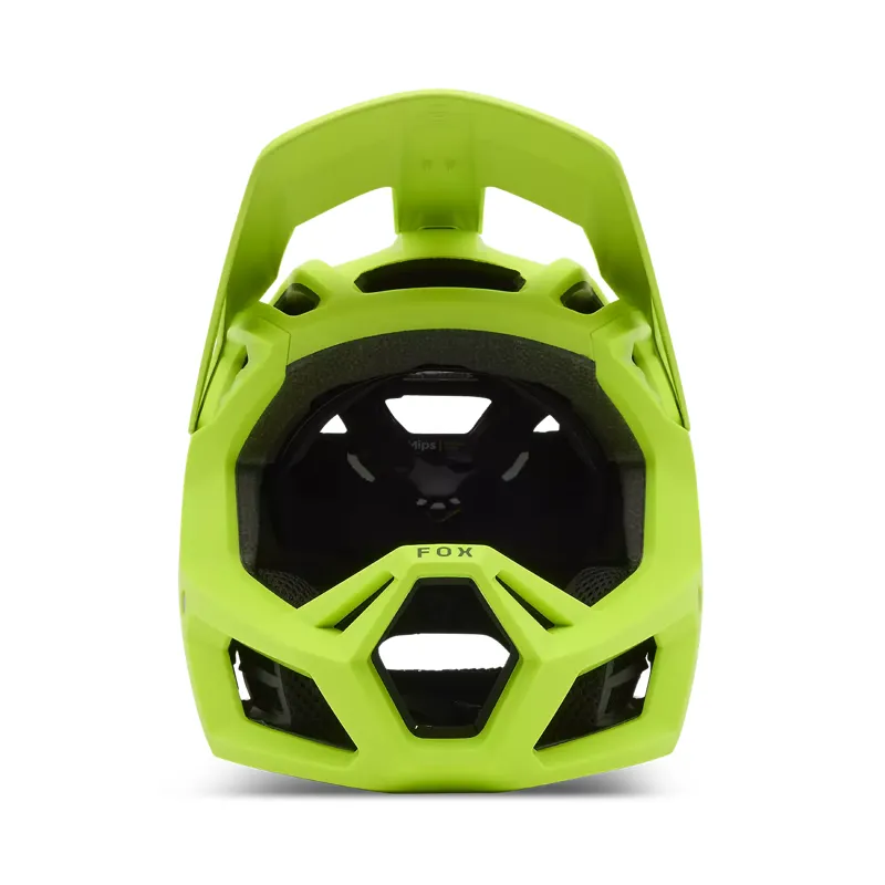 Fox Racing Proframe Youth MTB Full Face Helmet in Fluorescent Yellow-2