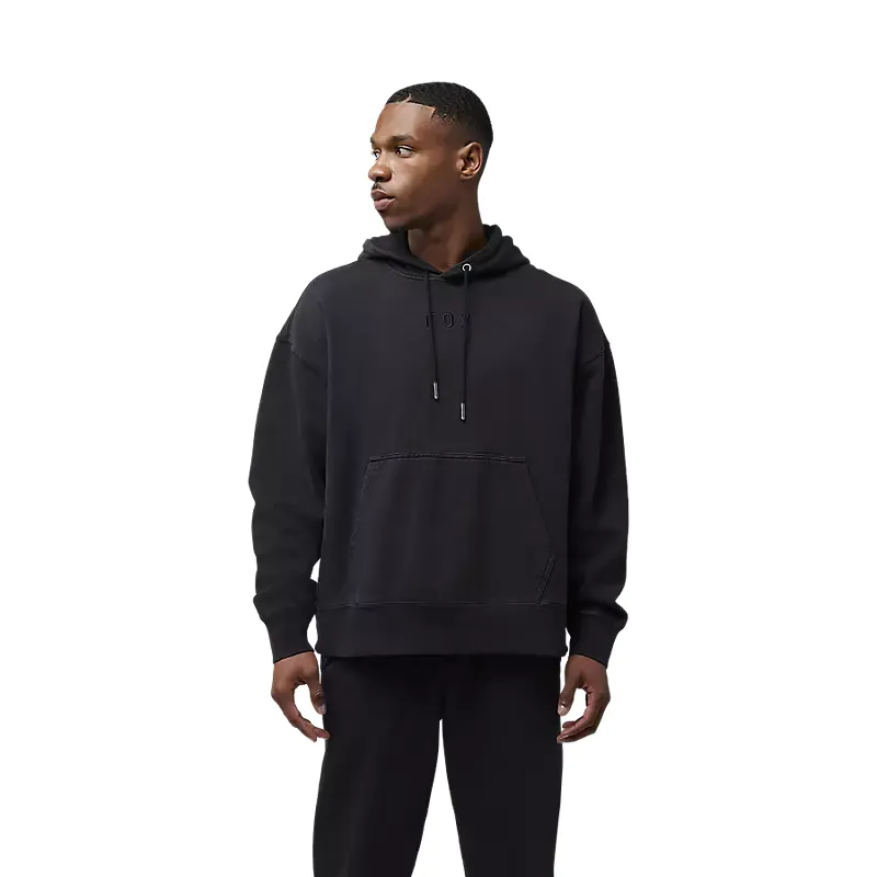 Fox Wordmark Oversized Pullover Hoodie in Black-2