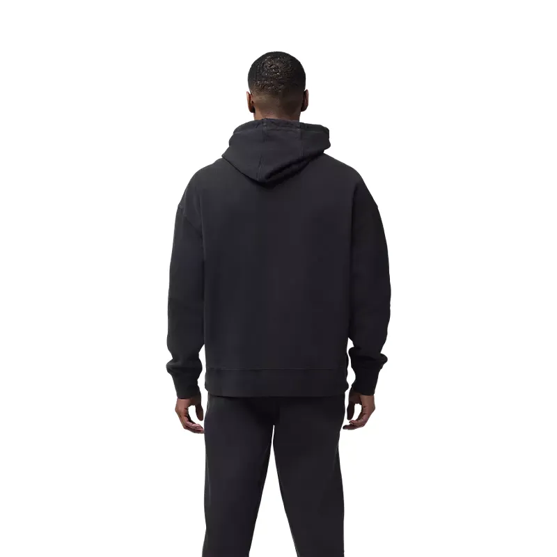 Fox Wordmark Oversized Pullover Hoodie in Black-3