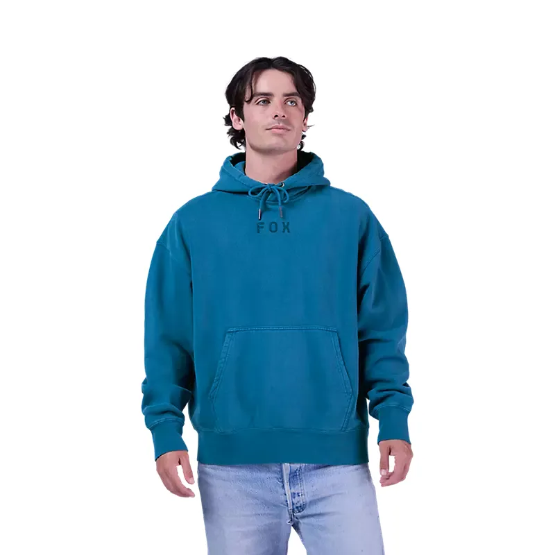 Fox Wordmark Oversized Pullover Hoodie in Twilight Blue-2