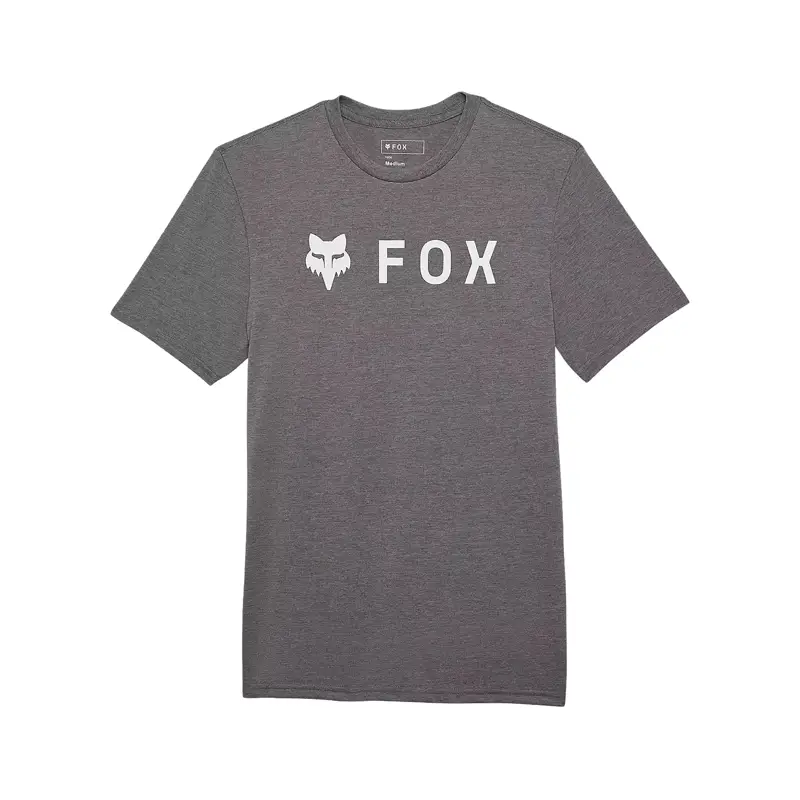 Balfes Bikes Fox Racing Absolute Short Sleeve Tech Tee in Heather Graphite Grey | Free postage over £30, £10 off first order, price match & 0% finance.