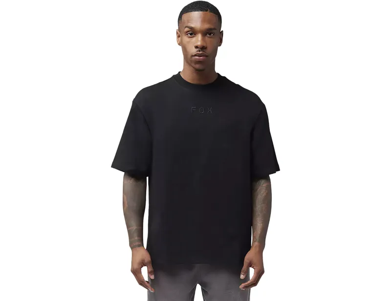 Fox Wordmark Oversized Short Sleeve T-Shirt in Black-2