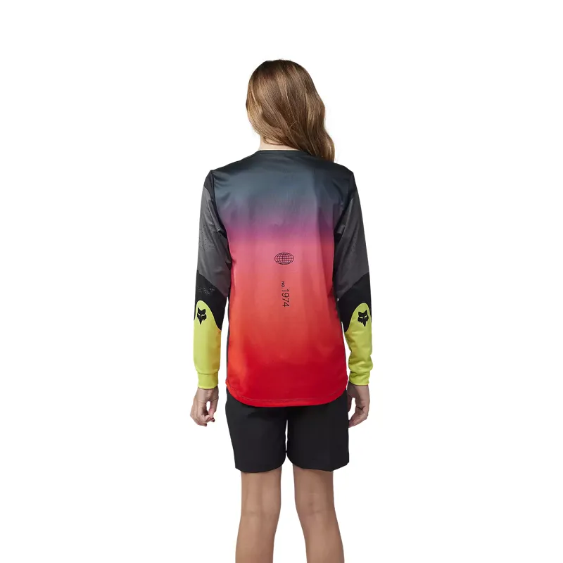 Fox Racing Ranger Revise Long Sleeve Youth Jersey in Black/Pink-3