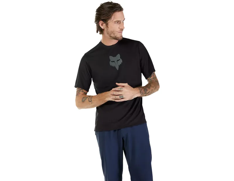 Fox Racing Ranger Short Sleeve Fox Head Jersey in Black-2