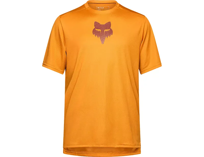Balfes Bikes Fox Racing Ranger Short Sleeve Fox Head Jersey in Carmel Brown | Free postage over £30, £10 off first order, price match & 0% finance.