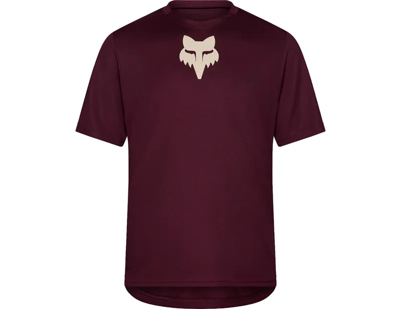 Fox Ranger SS Jersey Fox Head in Dark Maroon