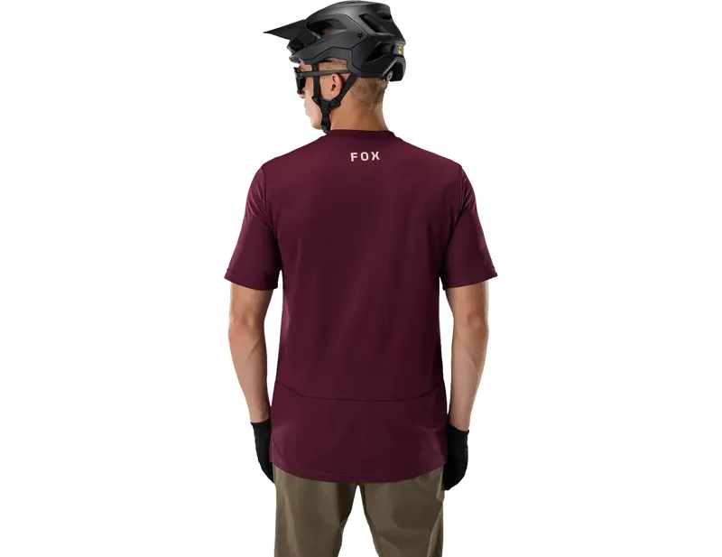 Fox Ranger SS Jersey Fox Head in Dark Maroon-3