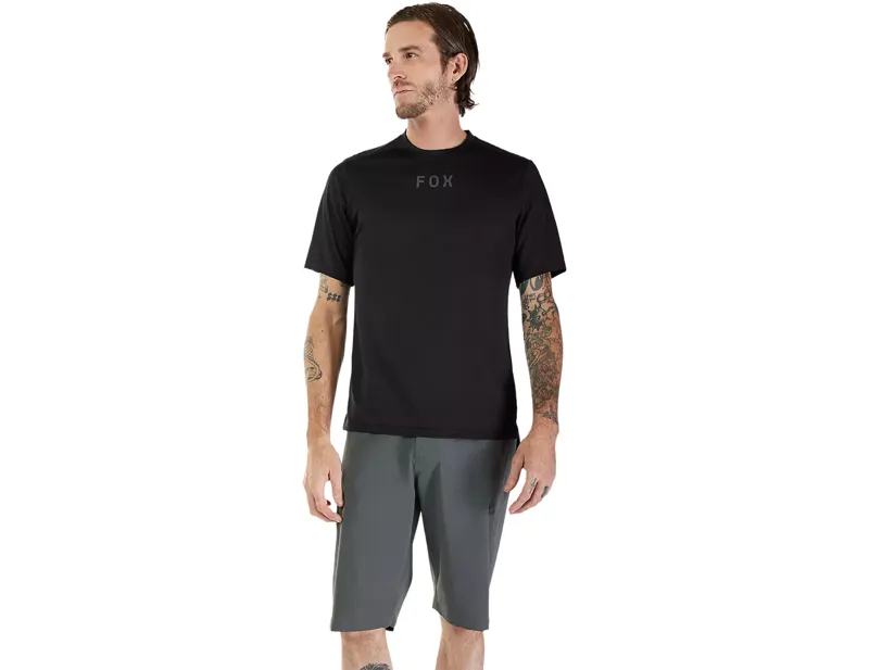 Fox Racing Ranger Short Sleeve Wordmark Jersey in Black-2