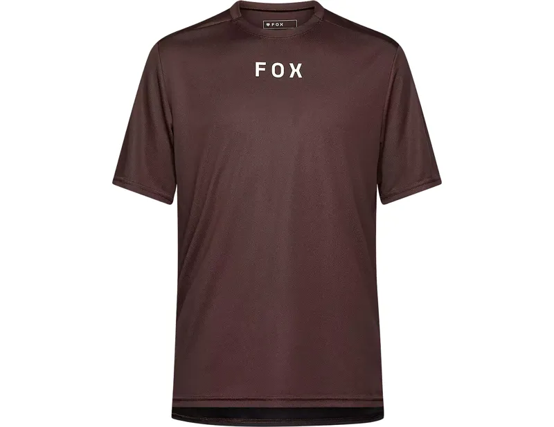 Fox Racing Ranger Short Sleeve Wordmark Jersey in Cocoa Brown
