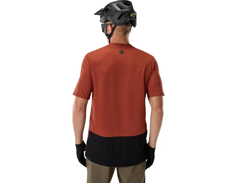 Fox Ranger Wordmark Short Sleeve Jersey in Amber Scarlet-3