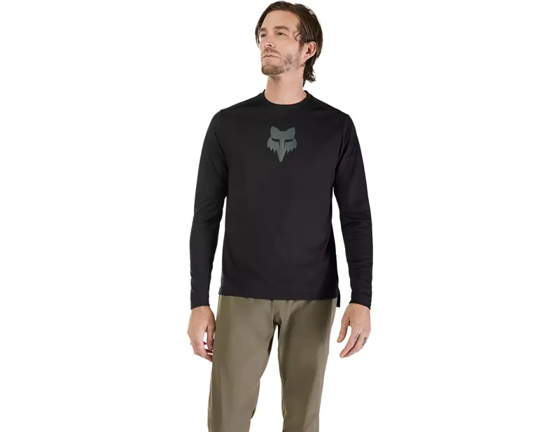 Fox Racing Ranger Long Sleeve Fox Head Jersey in Black-2