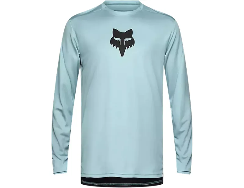 Balfes Bikes Fox Racing Ranger Long Sleeve Fox Head Jersey in Vintage Wash Blue | Free postage over £30, £10 off first order, price match & 0% finance.