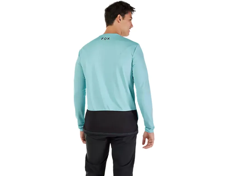 Fox Racing Ranger Long Sleeve Fox Head Jersey in Vintage Wash Blue-3