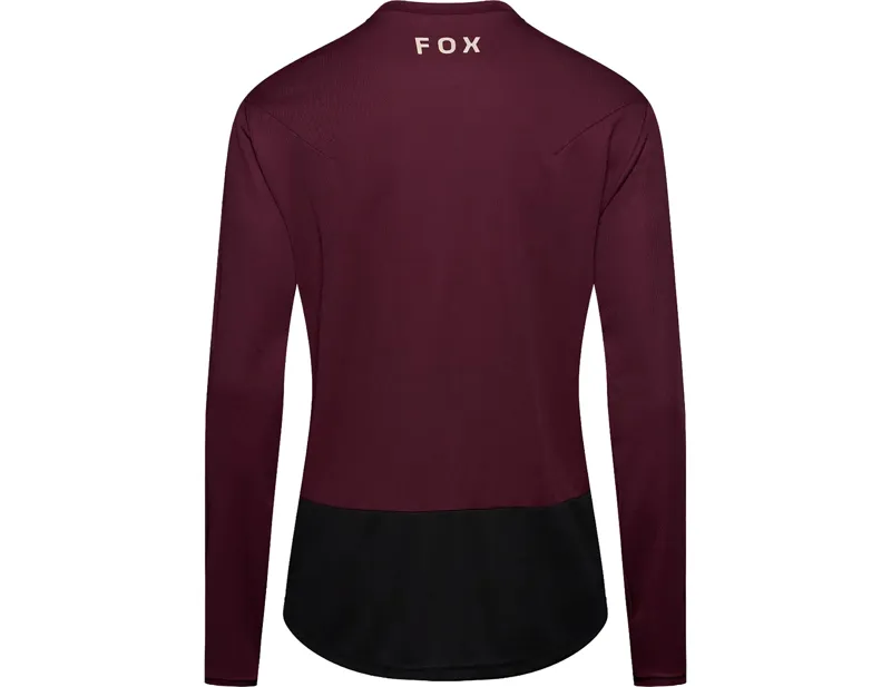 Fox Ranger Fox Head Long Sleeve Jersey in Dark Maroon-1