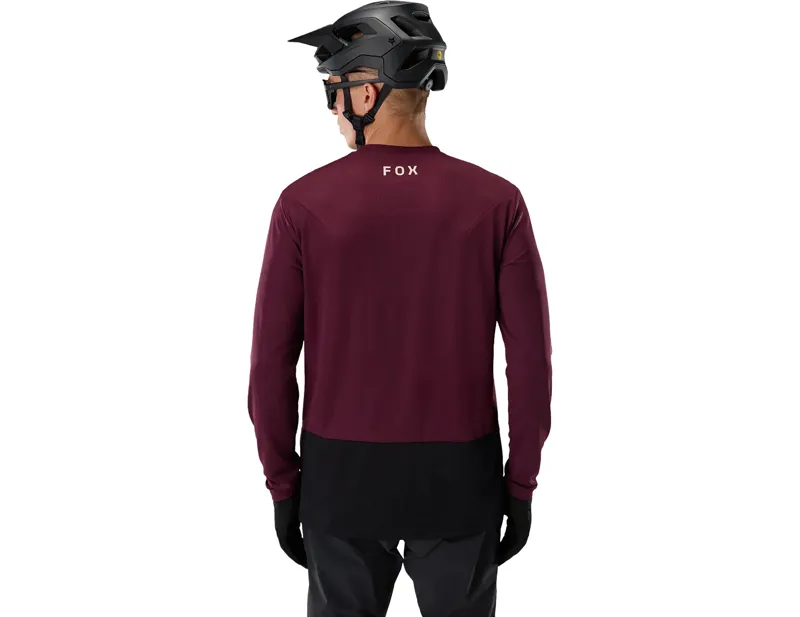 Fox Ranger Fox Head Long Sleeve Jersey in Dark Maroon-3